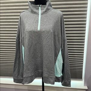 Xersion Women's Heather Gray Half Zip Sweater